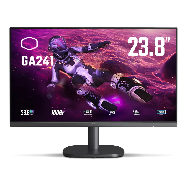 COOLER MASTER GA241 BLACK 23.8" 100HZ FLAT 1080P 238FHD GAMING MONITOR